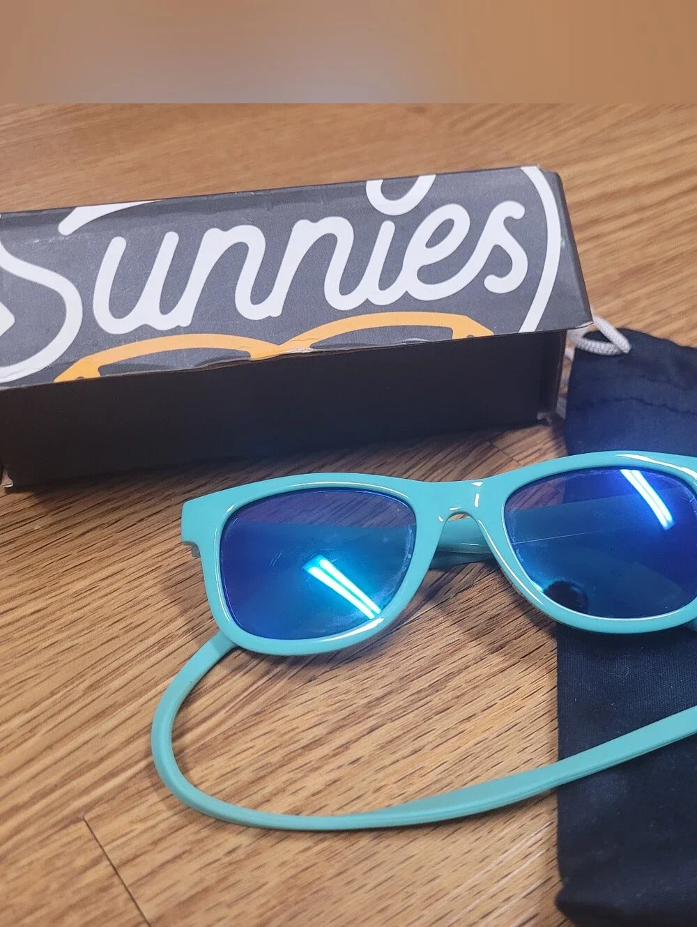 Sunnies Baby Polarized Sunglasses With Strap Sky Blue 0-24 Months